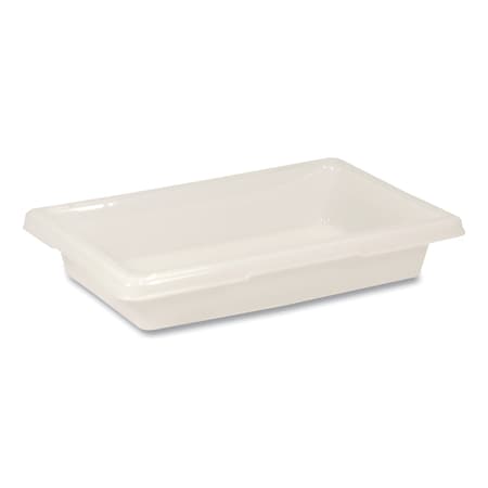 Rubbermaid Commercial Food/Tote Boxes, 2gal, 18w x 12d x 3 1/2h, White FG350700WHT